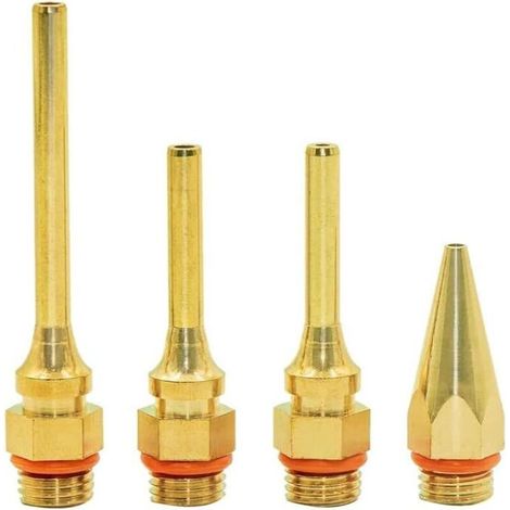 Set de 4 Pistolet à Colle à Embout Fin Power avec Set de Buses en Cuivre pour Pistolets à Colle Chaude - Buses en Cuivre pour Pistolets à Colle Fusible de Taille Complète à Double Température. (1/5)