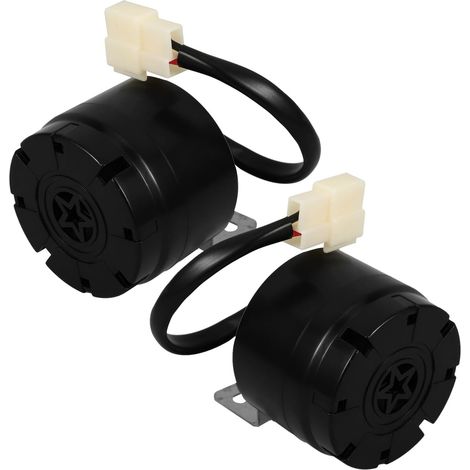Avertisseur Sonore de Recul 8 Ω Noir, Lot de 2, pour Camion Compatible Chariot Élévateur, Plastique et Alliage, Signal Sonore de Sécurité, Usage Véhicule (1/5)