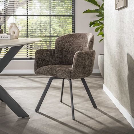Set mit 2 modernen Esszimmerstühlen Luma Hoven Rich Taupe