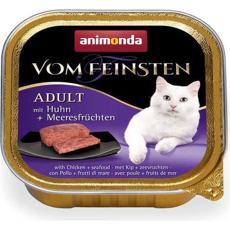 Animonda Vom Feinsten Adult mit Huhn + Meeresfrüchten 100 g Katzenfutter Nassfutter