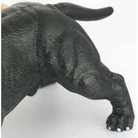 Figurine de chien en résine, reproduction exquise d'une adorable statue de chien, décoration intérieure de voiture, ornement de tableau de bord, noir (1/5)
