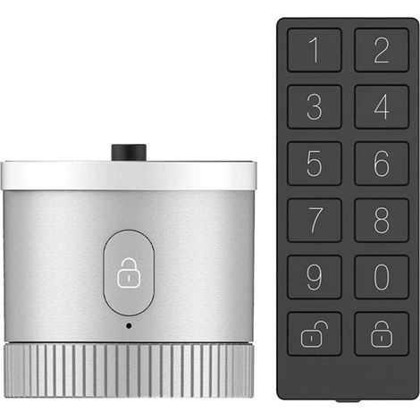 Serrure de porte intelligente Serrure de porte Bluetooth capteur de cryptage de qualité bancaire déverrouillant la commande vocale à distance de l'application intelligente Tuya ( Color : Lock and Keyp (1/5)