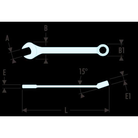 Facom Ring-Maulschlüssel "39" kurz 1/8"