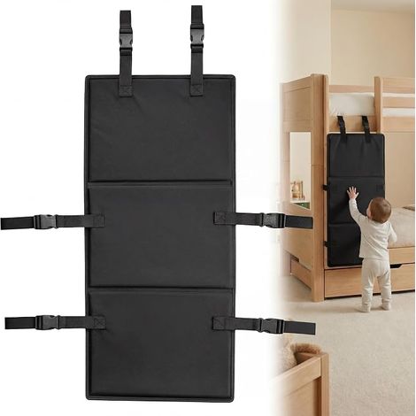 Bunk Bed Ladder Cover: Adjustable Bunk Bed Ladder Cover with Safety Buckles Prevent Climbing – 78 x 38 cm (1/3)