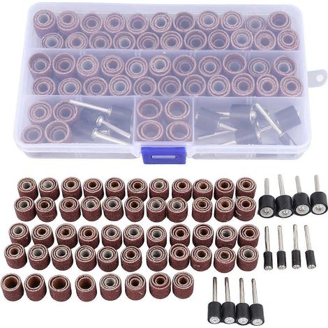 168-teiliges Nagelschleiftrommel-Set mit 12 Schleifspindeln für die Holzbearbeitung im Salonbereich