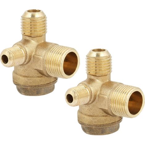2 Stück Kompressor-Rückschlagventile, 3-Wege-Luftkompressor-Rückschlagventil 20x16x10mm für Luftkompressor-Anschlussarmaturen - Crezuo
