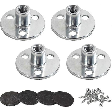 Pieds de canapé carrés en bois brun foncé de 2 pouces, ensemble de 4 pièces, comprenant la quincaillerie de 5/16 de pouce. (1/5)