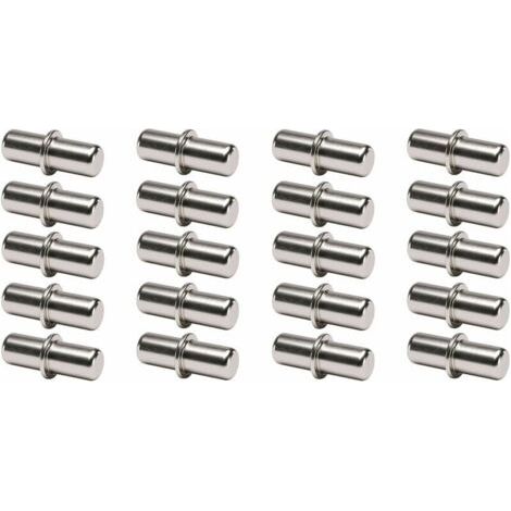 Lot de 20 taquets à 3mm en acier Support étagère meuble placard armoire Fixation robuste et durable