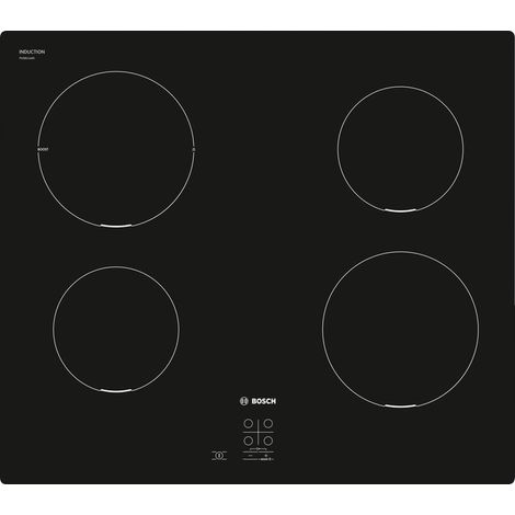 Bosch – Plaque à induction 4 foyers 60 cm – Noir – Commande tactile – Puissance 4600W – Pour comptoir