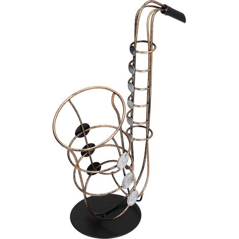Porte-bouteille de vin en métal, figurines de saxophone, objets artisanaux pratiques, accessoires de décoration intérieure (1/5)