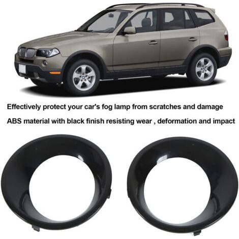 Couvercle antibrouillard avant pour BMW X3 E83 2007-2010 – Matériau ABS noir résistant aux chocs – Remplacement OEM 51113423789 (1/4)