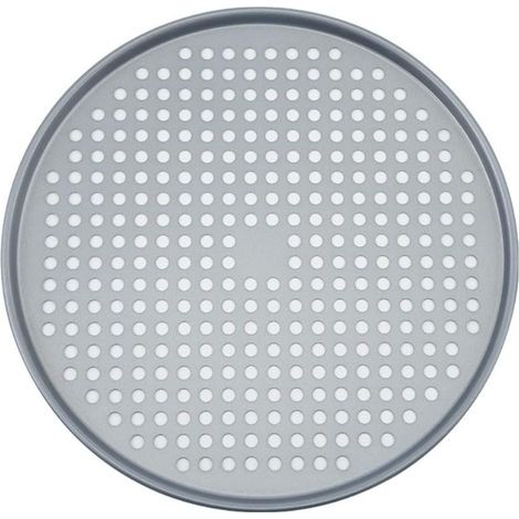 1 Plaque de cuisson,Acier inoxydable,Ronde 37 cm,Résistante chaleur,Pizza,Gâteau,Pain,Four domestique