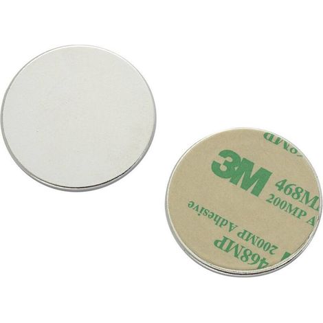 Pastille magnétique N35-3502 1563949 argent (Ø) 35 mm 1 pc(s) - Pastille magnétique N35-3502 1563949 argent (Ø) 35 mm 1 pc(s) (1/2)