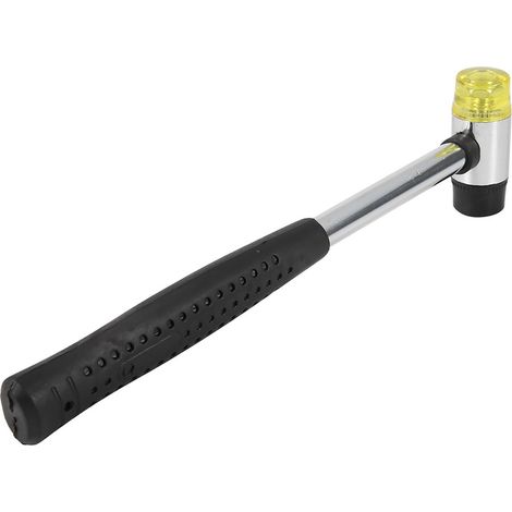Doppelseitiger Hammer mit abnehmbarem Gummikopf, Lederhandwerkshammer mit Stahlgriff (1/5)