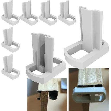 GUIDES EN T POUR RAIL DE PORTE DE PLACARD COULISSANTE SANS ROULETTE (1/5)