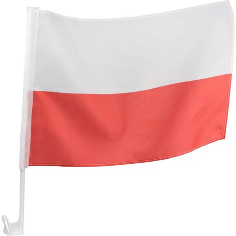 Polnische Nationalflagge auf einem Auto – Unabhängigkeitstag, 11. November