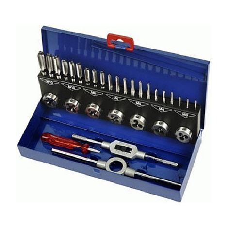 Boc Bohrcraft - BOC60001410025 - Assortimento Maschi A Mano Din 352 Filiere Tonde  Din 223-B HSS-G - 25 Pezzi