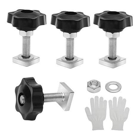 M8x40mm T-Slot Nuts Stainless Steel Square Screws with Nuts Washers T-Slot Screws Set for Roof Box Fixing Roof Box Bars (1/5)