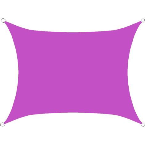 Telo di protezione solare rettangolare in tessuto S-giant 3x5m impermeabile alla luce, con occhielli e corde, adatto per giardino e terrazza esterni.(Colore viola) (1/5)