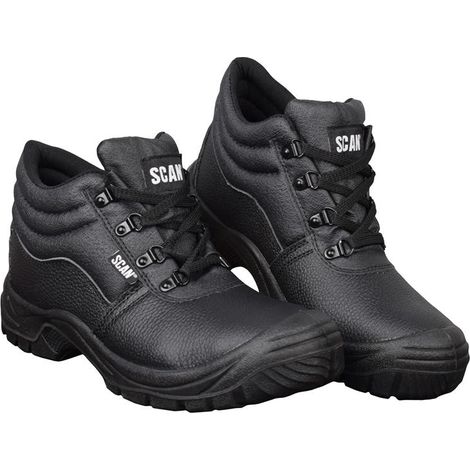 Scan 4 D-Ring Chukka Safety Boots Black UK 6 EUR 40 SCAFWCHUK6