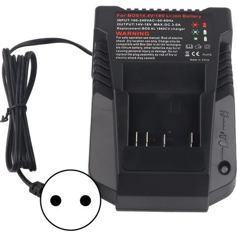 Chargeur de batterie au Lithium 14V-18V, entretien de Batteries intelligent pour Bosch BC660 BC1880 AC 100-240VEU, prise (1/5)