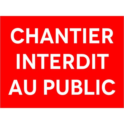Signalisation de Travaux Temporaires Panneaux de Travaux  Temporaires. Danger Chantier Temporaire - Chantier interdit au public - Panneau rétroréfléchissant