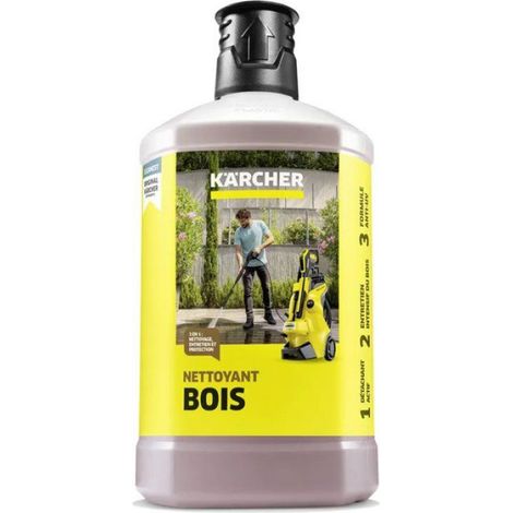 Nettoyant Bois - 1 L - Pour Nettoyeurs Haute Pression Et Terrasses - Compatible Avec Systèmes PCL - Pour Bois Et Composite (1/2)