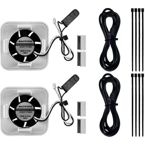 Kit de 2 ventilateurs de refroidissement pour moteur d'extrusion Bambu Lab A1 Mini, avec démarrage et arrêt automatiques, silencieux et haute efficacité, pour imprimante 3D (1/5)