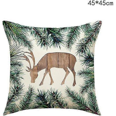 Housse de coussin de Noël 45 cm, Père Noël, bonhomme de neige, sapin de Noël, décoration de Noël pour la maison (1/5)