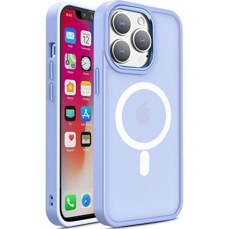 Funda para iPhone 15 Plus, MagColor para MagSafe, morado claro.