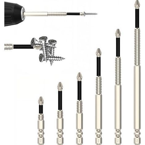 Hochleistungs-Magnetschraubendreher- und Bohrer-Set - K5 2025 rutschfester Bohrer, geeignet für Gipskarton - Scheibe (6 Stück) (1/5)