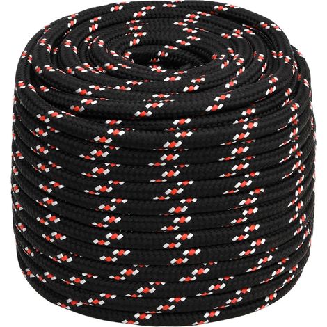 Corde de bateau, Corde de Chanvre, pour la Décoration, le Bricolage, le Jardinage Noir 18 mm 100 m Polypropylène OIB8863E (1/5)