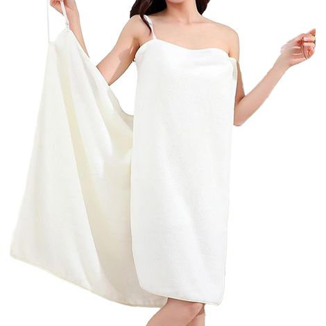 Peignoir de Douche pour Femmes Peignoir en Serviette pour Femmes Après la  Peignoir Léger Confortable Sangle Ajustable Piscine Plage Surf Plage Spa Hôtel Campus (1/5)