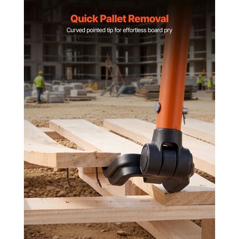 Démonte Palette 907,18 kg Outil Démonte Palettes 127 cm Barre Démontage pour Retrait Planches de Terrasse, Planchers, Charpentes, T… (1/5)