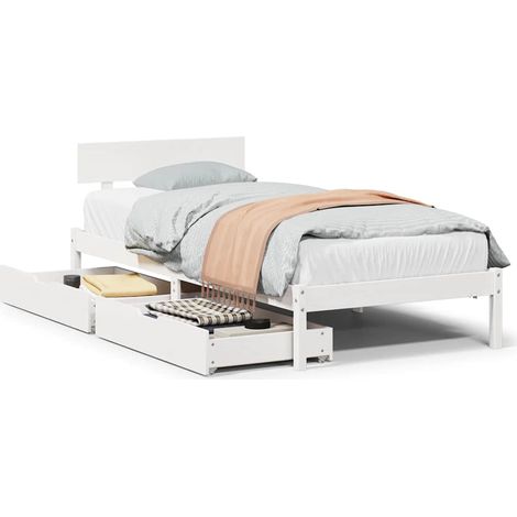 Maison Exclusive - Letto senza Materasso Bianco 90x200 cm Legno Massello di Pino