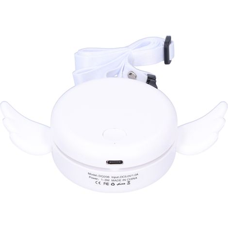 Ventilateur électrique portable à chargement USB réglable, sans pales, à suspendre autour du cou, pour la maison et l'extérieur (blanc). (1/5)