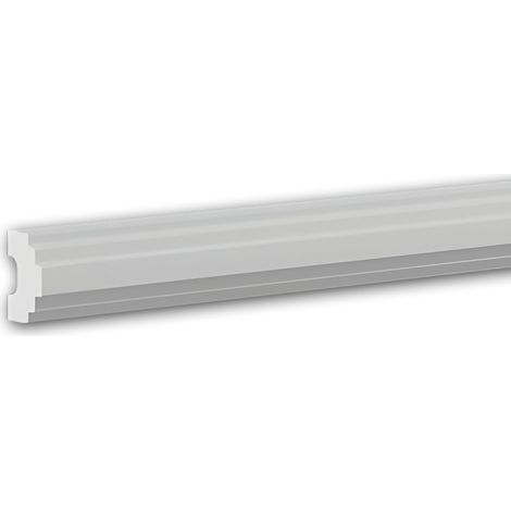 Moldura para pared Profhome 651810 Friso Perfil de estuco Moldura decorativa diseño moderno blanco 2 m