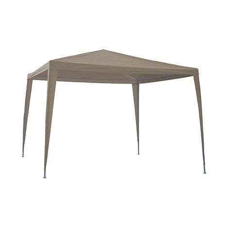 TONNELLE EN ACIER TAUPE - 3X3 M