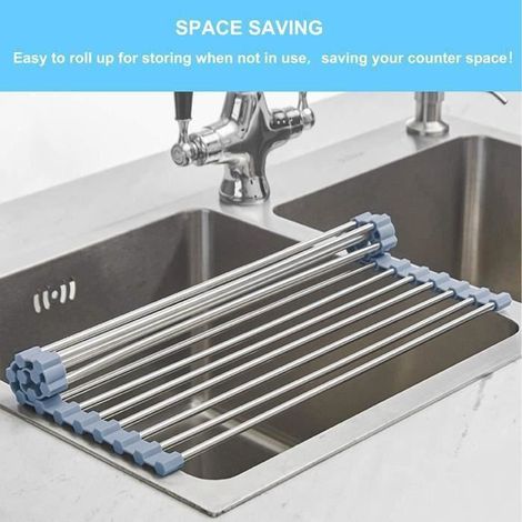 POW Égouttoir pliable pour évier -gris (Taille: 34cm) (1/4)