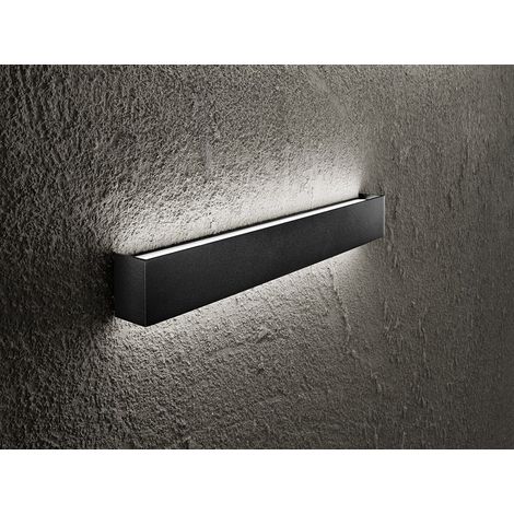 Applique LED en aluminium série 8278, Noir Mat, 20W 3000K, design moderne et fin pour un éclairage d'intérieur raffiné de la marque Perenz.