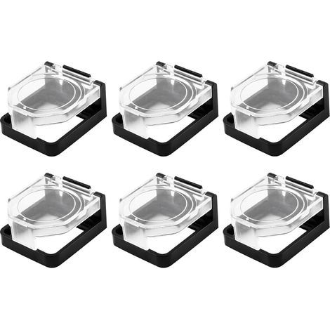 Lot de 6 couvercles de protection pour interrupteur à bouton-poussoir, protection pour bouton d'arrêt d'urgence, compatible avec une ouverture de 22 mm, étanche à la poussière et à l'eau (1/5)