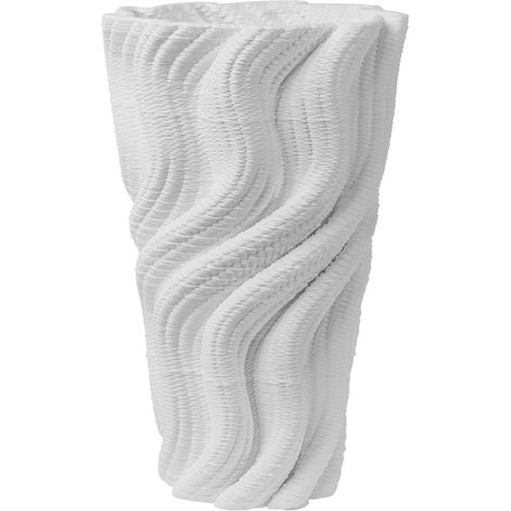 Jarron Gres 16X16X26 3D Blanco