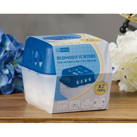 Deumidificatore Casa con 2 Ricariche da 400 Grammi (1/2)