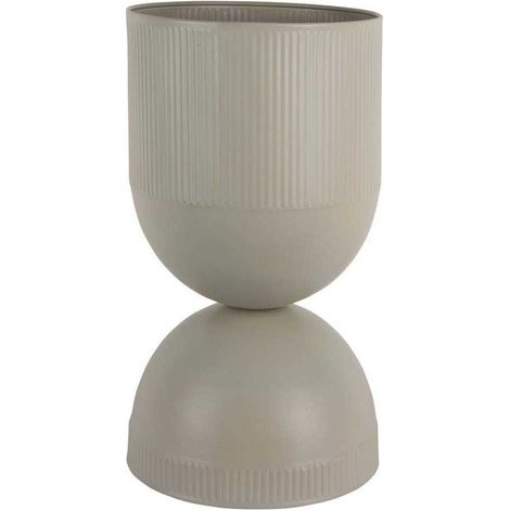 Cache pot en métal réversible Tonar Gris - L (1/4)