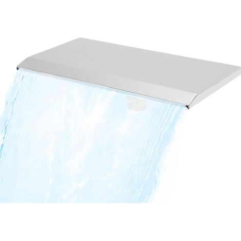 Bec de Baignoire Cascade, Robinet Mural en Acier Inoxydable avec G1/2 Filetage Externe 19cm pour Piscine et SPA, Design Unique et Facile à Installer pour Salle de Bain (1/5)