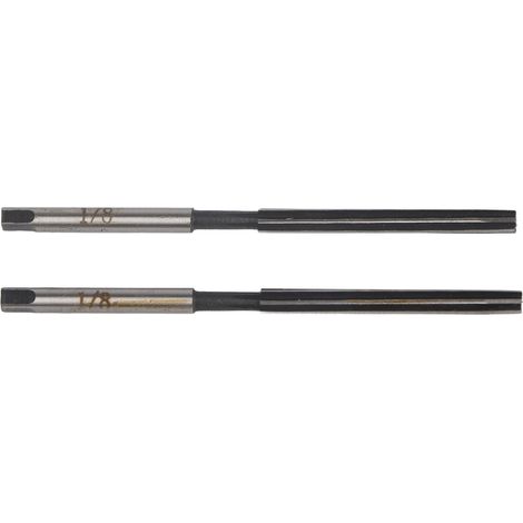 2 alésoirs manuels à queue droite coniques, système américain, pour alésage 1/8 (1/5)