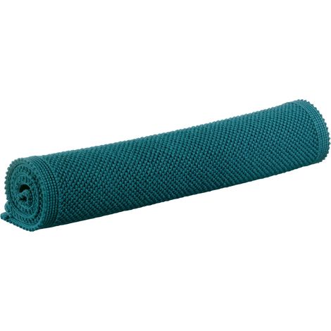 VIVARAISE - Tapis de bain Vivaraise Etia - 100% coton, motif paon, 54 x 110 cm