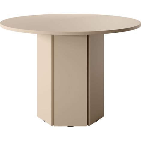 Selsey Hexa - Esstisch, Esszimmertisch rund, beige cappuccino, 110 cm (1/5)
