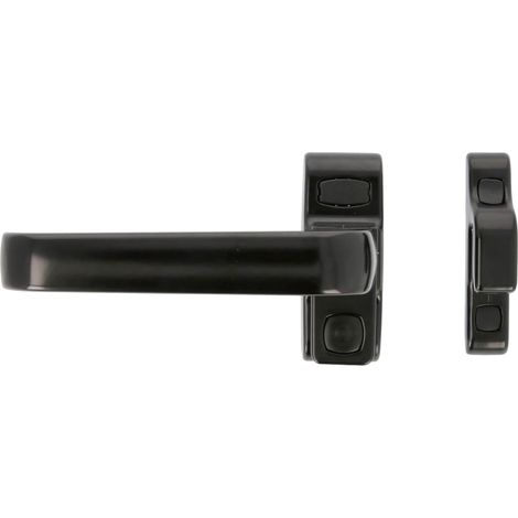 AMIG Béquille pour crémone en aluminium GAMMA 122 x 70 mm Aluminium Noir - Gauche (1/5)