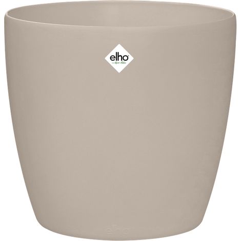 Elho Brussels Round Wheels 35 - Beige - Ø 35 x B 35 x H 33 cm - Interno - 100% riciclato (1/4)
